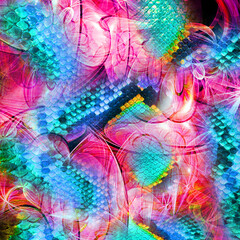 Fototapeta na wymiar abstract pattern design made with vibrant colors