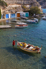 Obraz premium The picturesque fishing village of Mandrakia, Milos, Greece