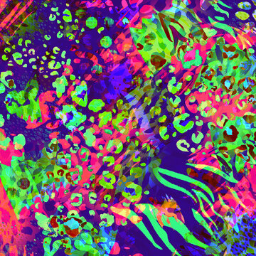abstract pattern design made with vibrant colors © seda