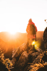 hiker in the mountains