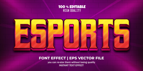 Fototapeta premium Esport text effect editable text style