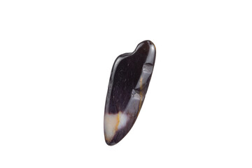 Close-up Agate stone isolated on a white background.