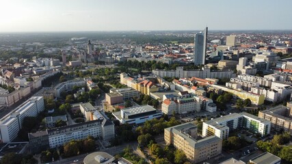 Fototapeta na wymiar Luftaufnahme Leipzig Innenstadt