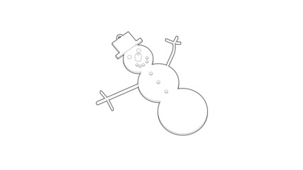 Christmas ornament snowman illustration