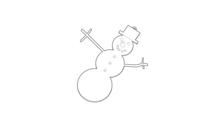 Christmas ornament snowman illustration