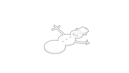 Christmas ornament snowman illustration