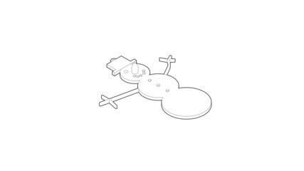 Christmas ornament snowman illustration