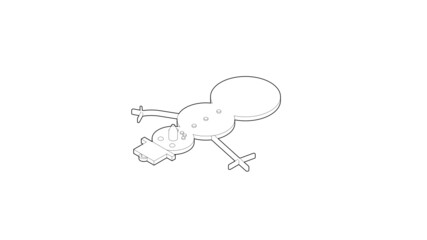 Christmas ornament snowman illustration