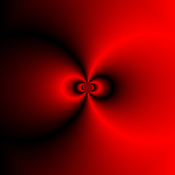 abstract red illustration of magnetic field of fusion reactor power