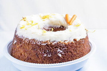 homemade cake with brigadeiro topping