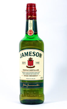 Dublin, Ireland - 01.22.2021: Irish Whiskey Jameson Triple Distilled
