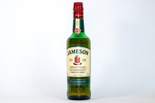 Dublin, Ireland - 01.22.2021: Irish Whiskey Jameson Triple Distilled