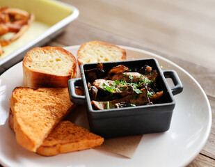 roasted mushroom plate