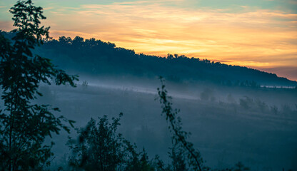 sunrise in the mountains