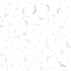 Light Purple vector seamless template with dolphins.
