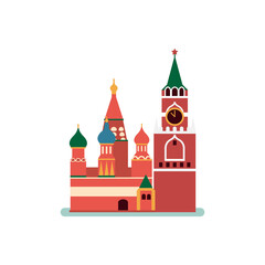 Moscow landmark. Vector illustration.