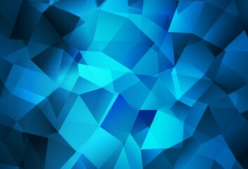 Obraz premium Dark BLUE vector triangle mosaic texture.