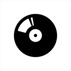 Vinyl record  flat vector logo icon