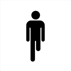 Fototapeta na wymiar Disabled man with one leg logo icon 