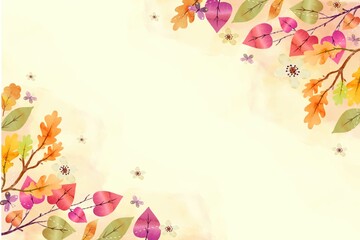 colourful autumnal background with empty space vector design illustration