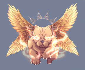 pitbull american bully dog draw