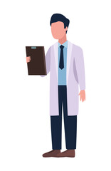 male doctor with checklist