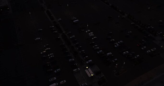 Aerial Night Shot of Denver Mountains