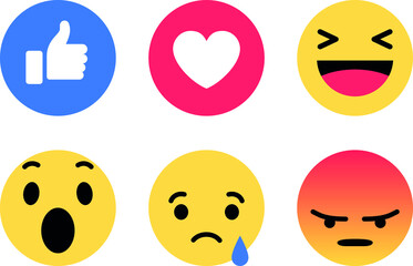 Facebook Reactions Emotions - Emojis