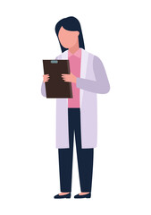 female doctor with checklist