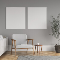 mockup, frame, white, decor, interior, blank picture, wall, interior, mock up, living room design, scandinavian style, interior, artwork. Home staging and minimalism concept