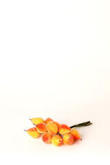 pears in sugar on a white background vertical photo