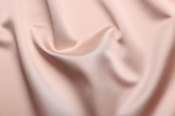 Fototapeta premium Texture of color fabric with folds as background, closeup