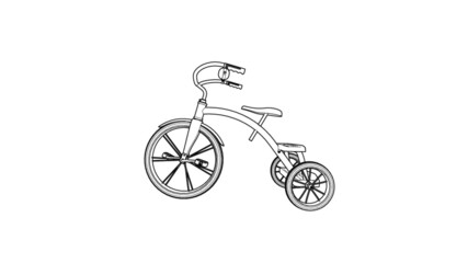 Obraz premium Tricycle Illustration - Bicycle
