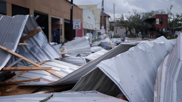 The Aftermath of Hurricane Ida In Houma, LA USA