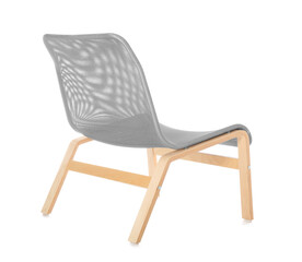 Trendy armchair on white background