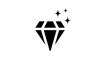 Diamond flat icon illustration, Jewelry icon vector