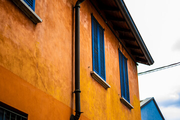 Fototapeta na wymiar old house with shutters