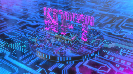 NFT Non-Fungible Tokens or NFTs are unique digital assets that cannot be replicated underpinned by blockchain technology - 3D Illustration Rendering