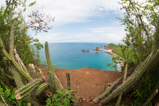 Panoramic of Tortuguita Beach from the hill