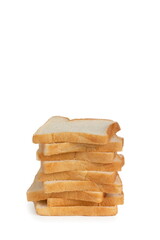 White Bread isolated on white background.