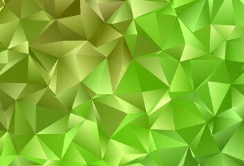 Fototapeta na wymiar Light Green, Yellow vector backdrop with lines, triangles.