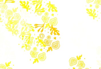 Light Orange vector template with chaotic shapes.