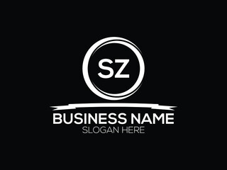 Fototapeta na wymiar SZ logo design for company, SZ Icon Design For any Kind Of Use