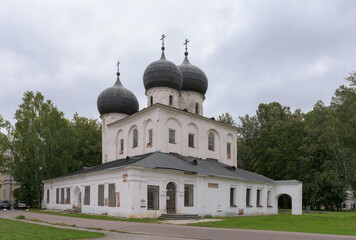 Fototapeta na wymiar Resurrection Cathedral, Derevyanitsky Monastery in Veliky Novgorod