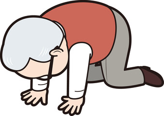 挫折するシニア男性