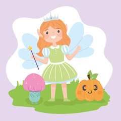 halloween girl in fairy costume