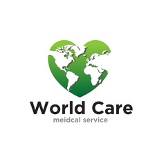 world care logo designs, protection the earth with love