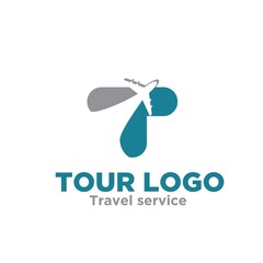 t travel logo designs clean and for tour or agency logo simple - obrazy, fototapety, plakaty