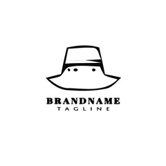 hat logo cartoon icon design template black simple vector illustration