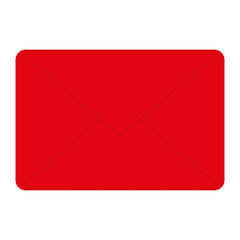 Red envelope icon. Send logo. Letter symbol. Template design. Communication background. Vector illustration. Stock image.